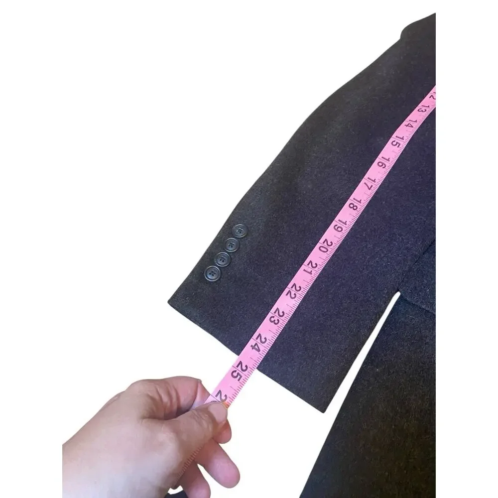 Jos A Bank Blazer Mens 42R Wool Black Suit Jacket Two Button EUC Pockets - Picture 13 of 14